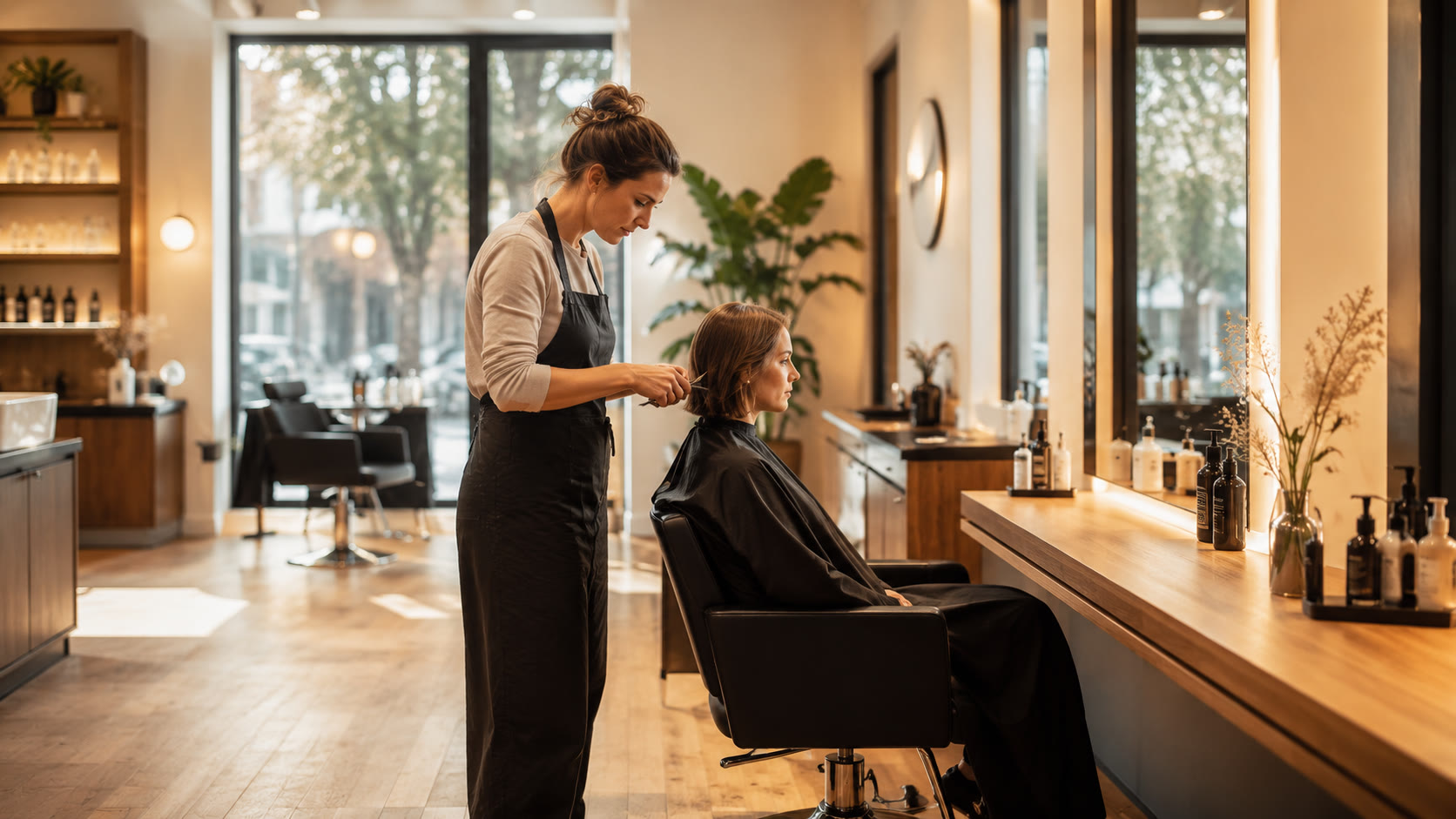 Modern hair salon